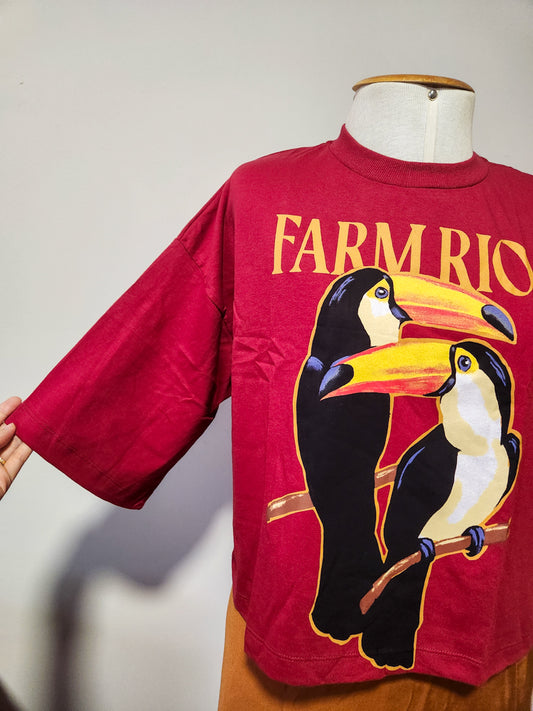 Camiseta Farm Rio Tucanos Marsala