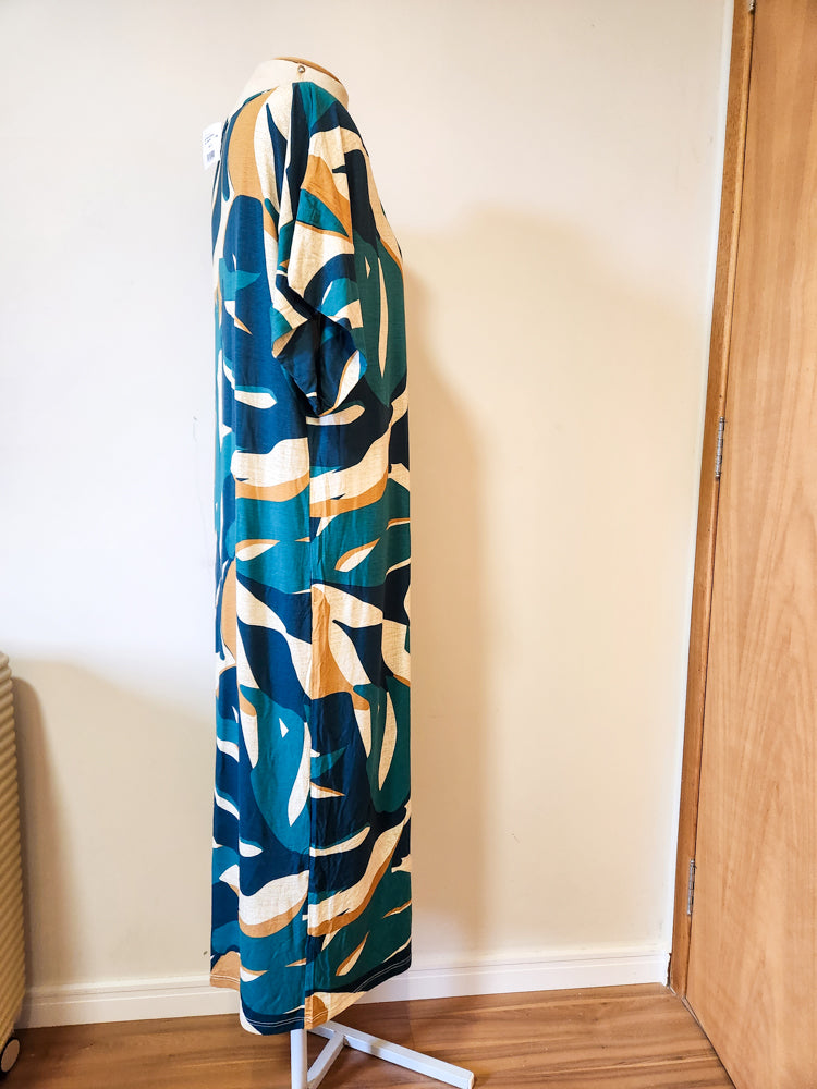 Vestido W Space Folhagens em Viscose