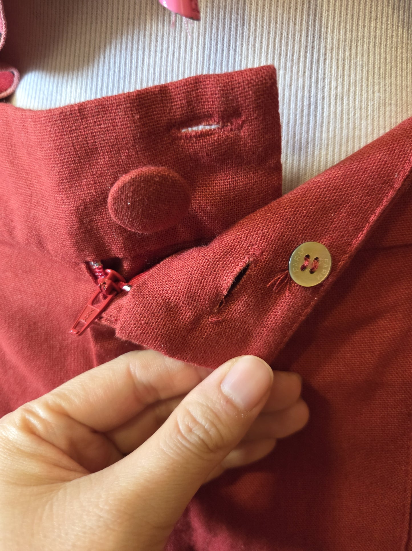 Calça Farm Flare Vermelho Oeste