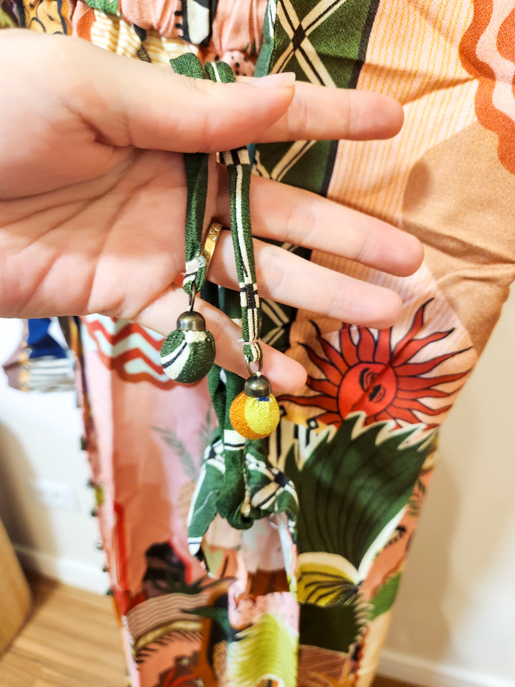 Vestido Farm Manga Longa Cidade Mística