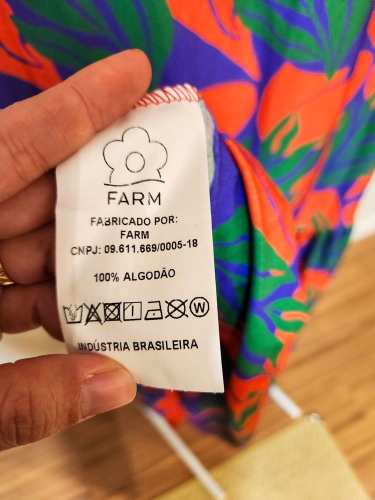 Vestido Farm Muscle Tee Folhagens