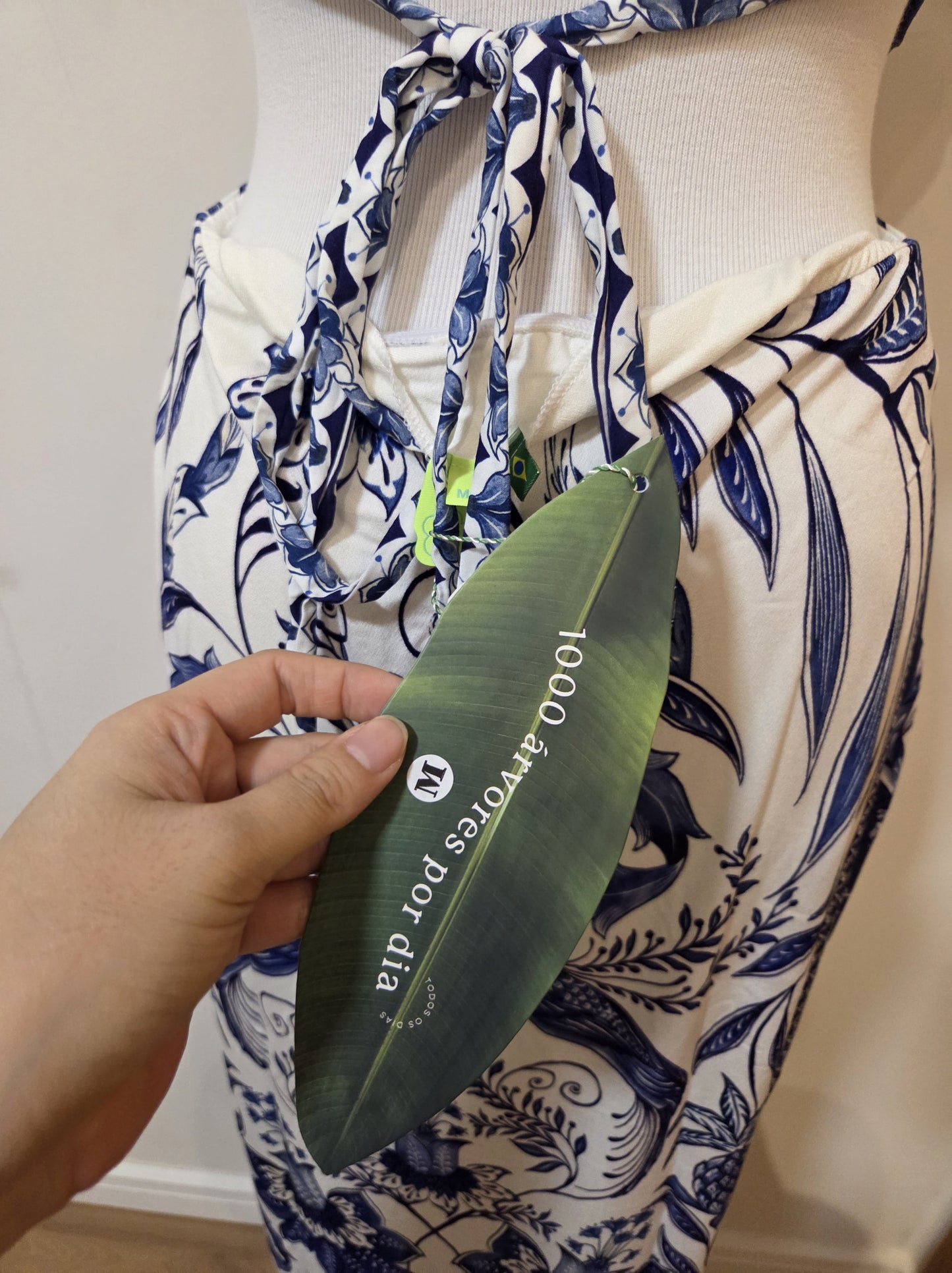 Vestido Farm Azul Floral Nina