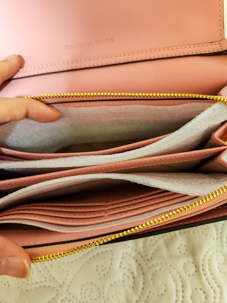Bolsa Michael Kors Crossbody Rosinha com Creme