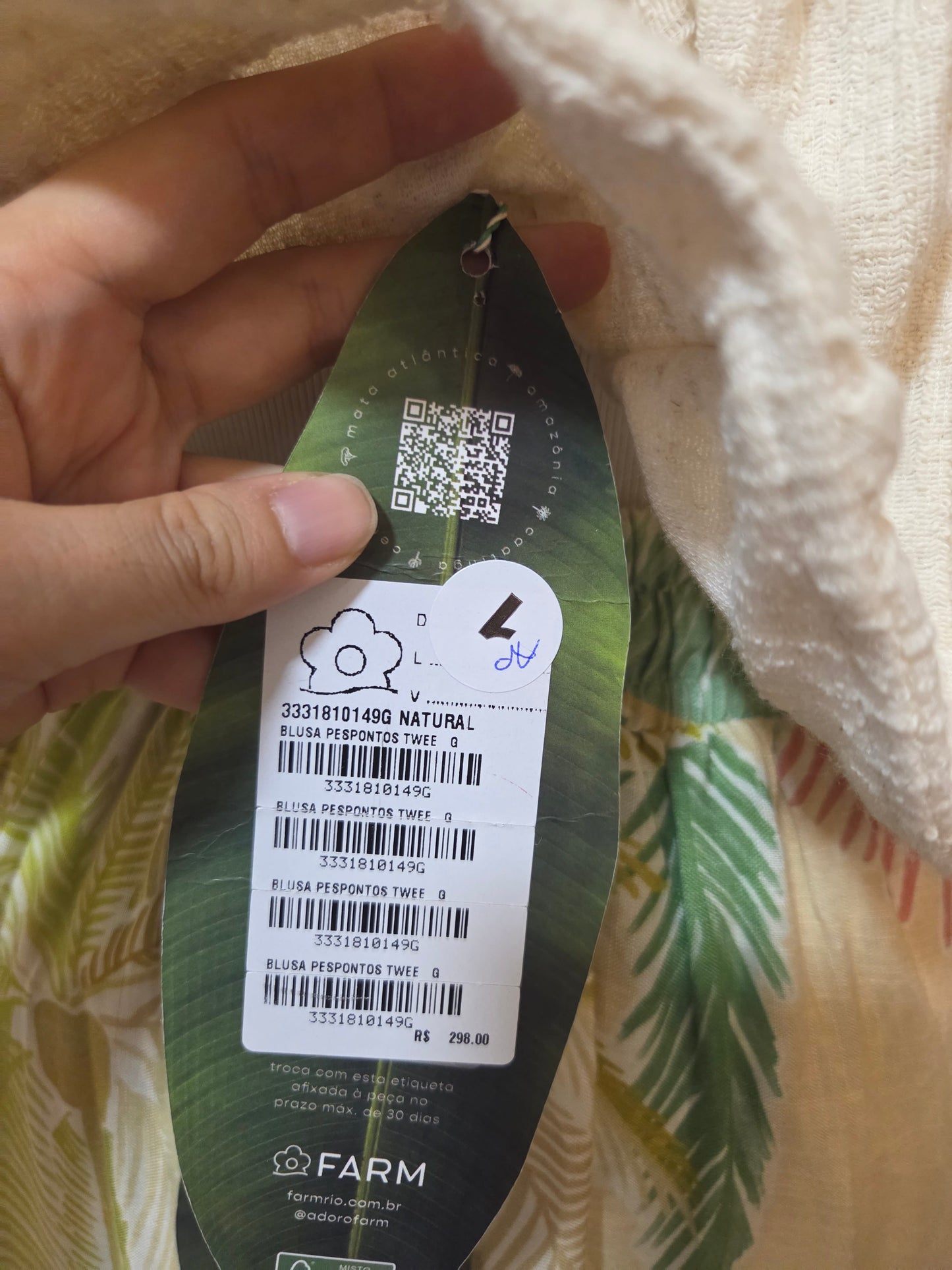 Blusinha Farm Prespontos Tweed