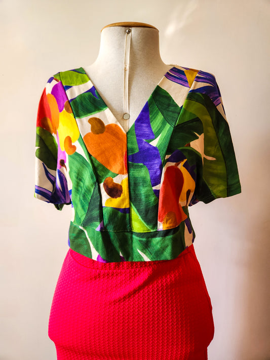 Blusinha Farm Floral e Cajus