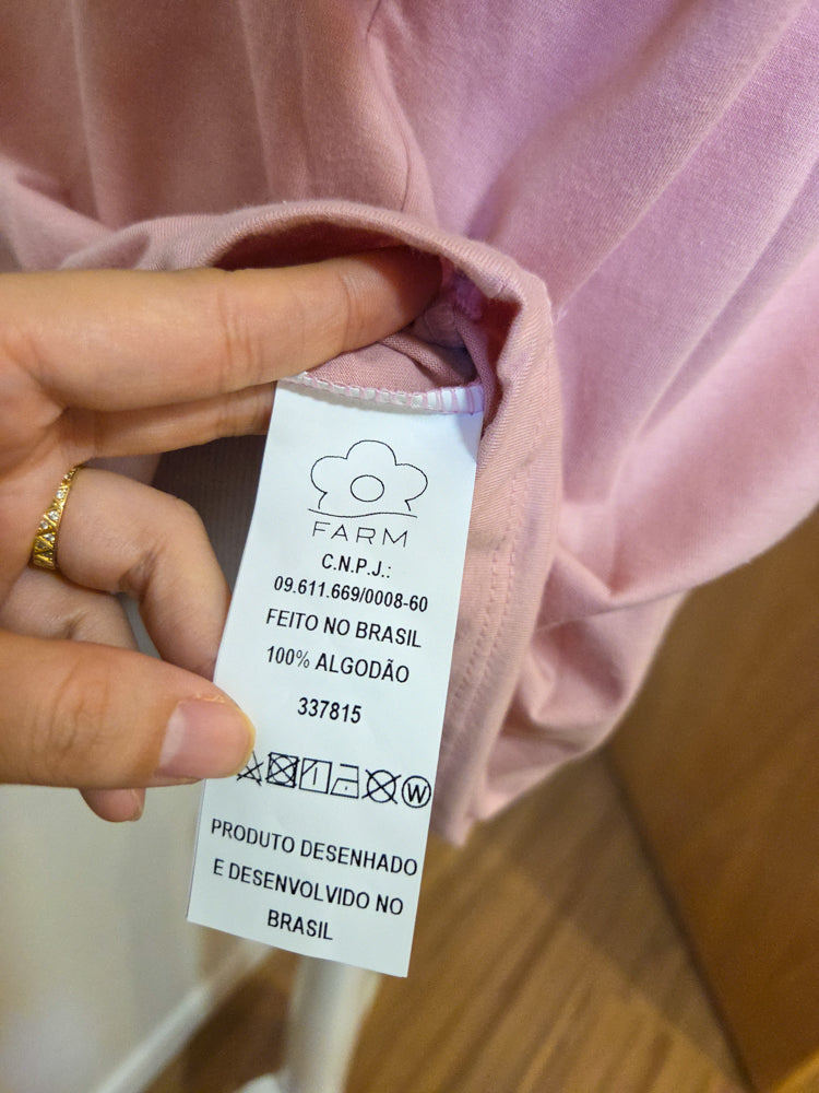 Camiseta Farm Boteco Rosa