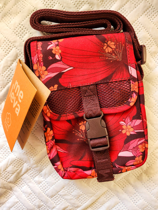 Bolsa Farm Fervo Floral Vermelha