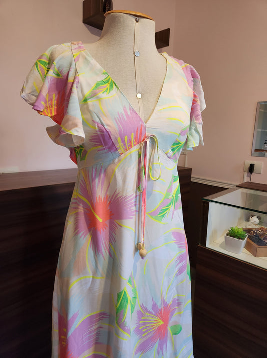 Vestido Farm Rio Estampa Chita Bali Longo