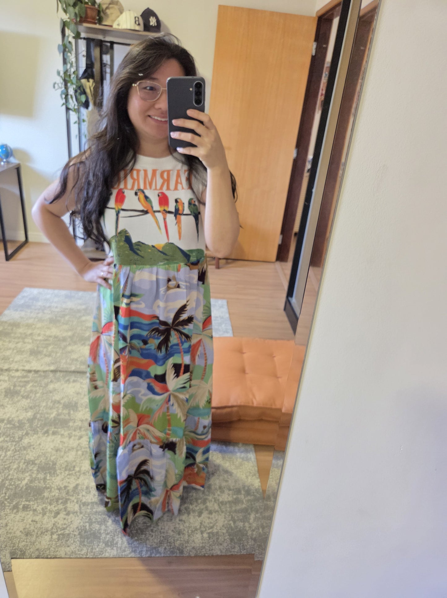 Vestido Farm Patch Araras no Galho