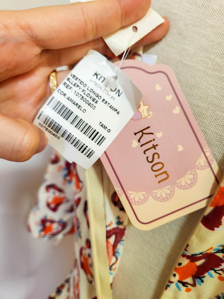 Vestido Kitson Estampa de Raposas