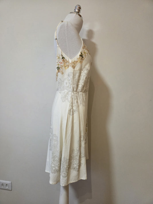 Vestido Farm Floral Creme e Branco