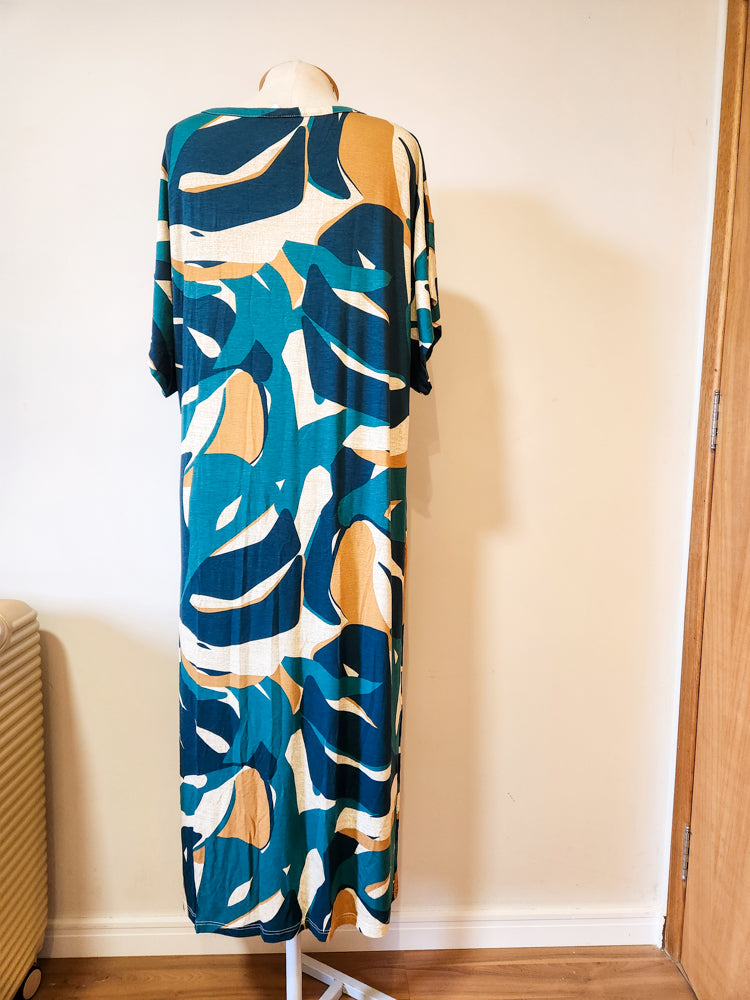 Vestido W Space Folhagens em Viscose