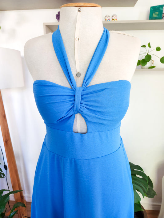 Vestido Azul Royal Longo