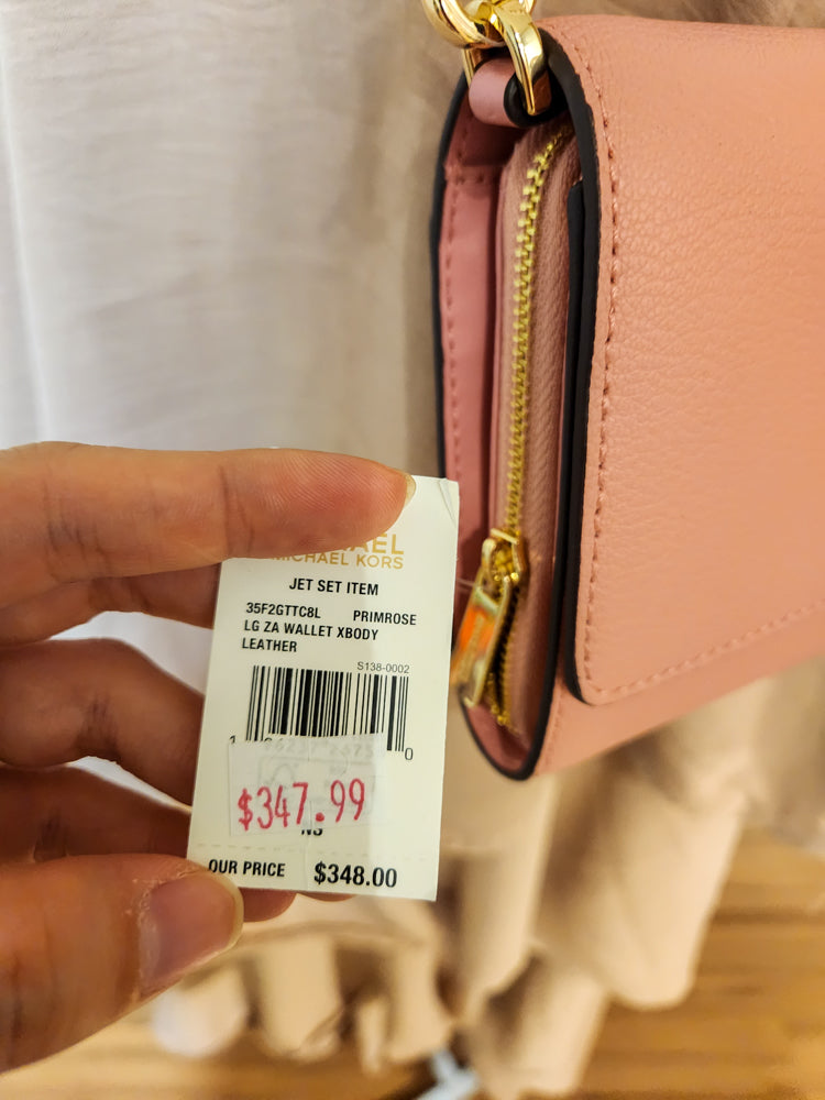 Bolsa Michael Kors Crossbody Rosinha com Creme