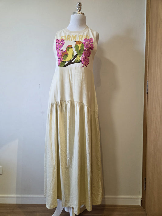 Vestido Farm Passarinhos no Galho