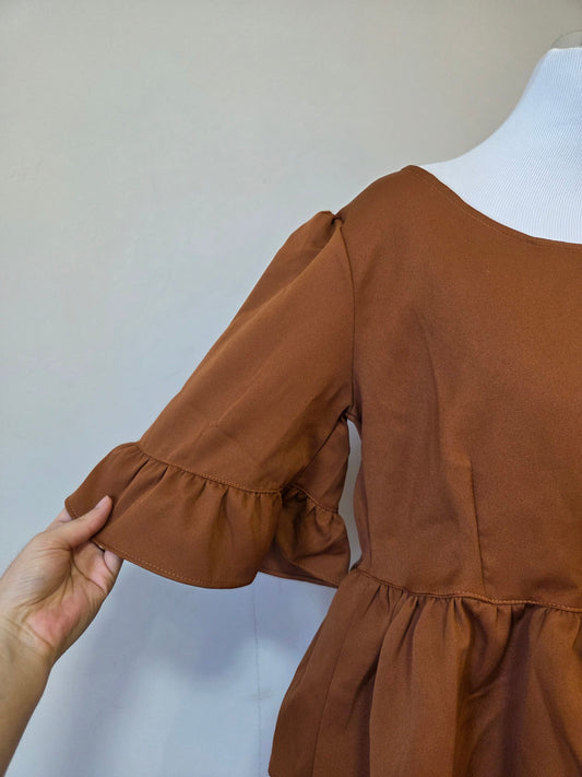 Blusinha Berry Caramelo Liso