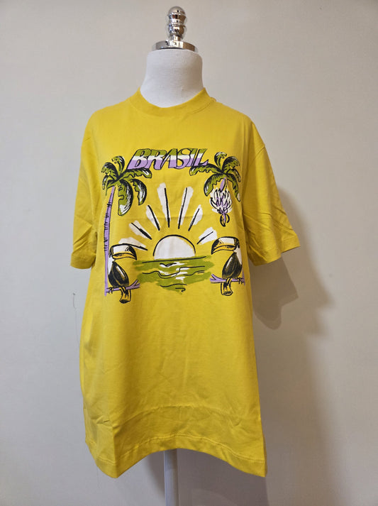 Camiseta Farm Estampa Ipanema - Um País Tropical Amarela