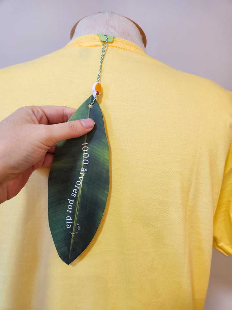 Camiseta Farm Amarela HOHOHO com pássaros