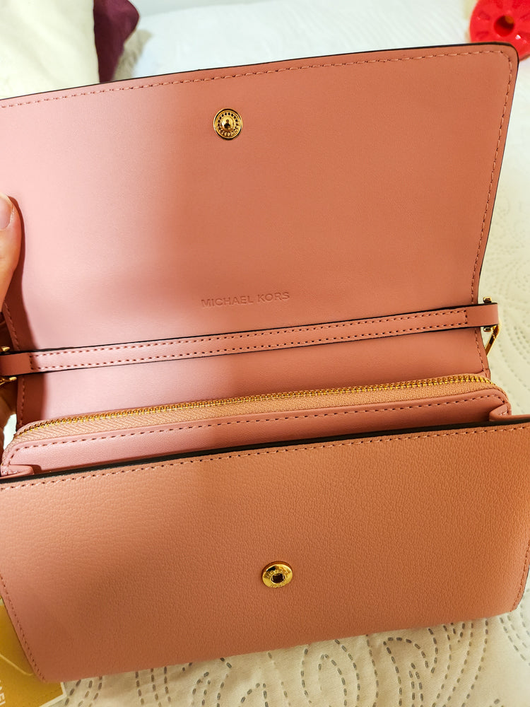 Bolsa Michael Kors Crossbody Rosinha com Creme