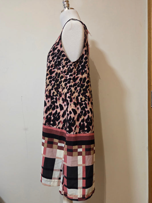 Vestido My Place Curto Animal Print Rosa