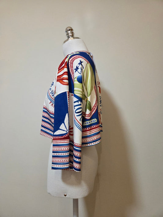 Blusinha Farm Cropped Flor Do Rio - Refarm