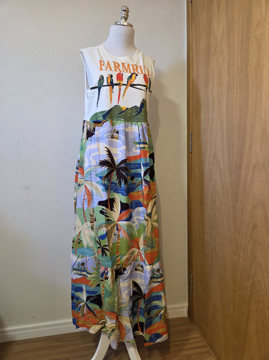 Vestido Farm Patch Araras no Galho