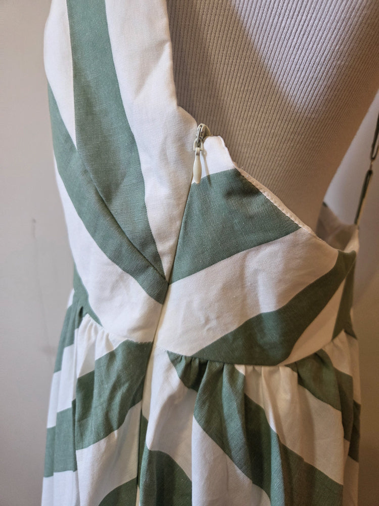 Vestido Farm Listras Verde