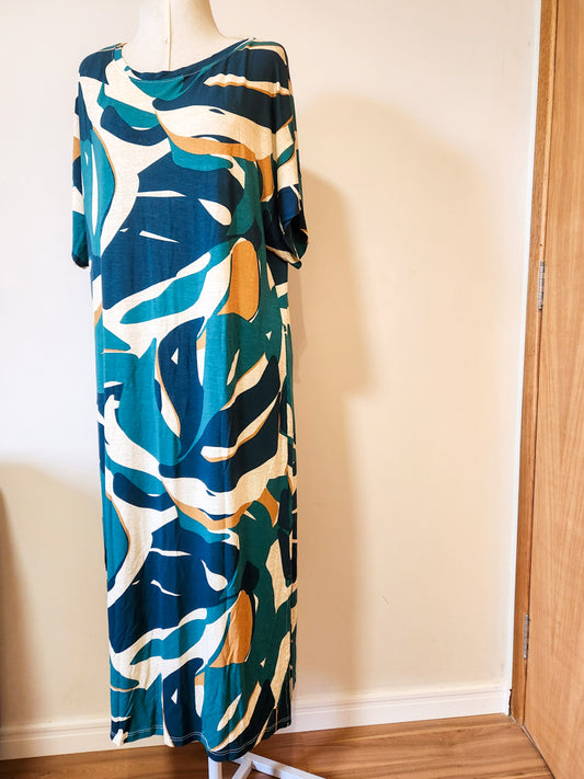 Vestido W Space Folhagens em Viscose