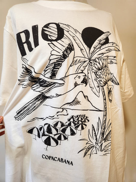 Camiseta Farm Rio Copacabana Estampa Preta