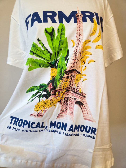 Camiseta Farm Tropical Mon Amour Paris