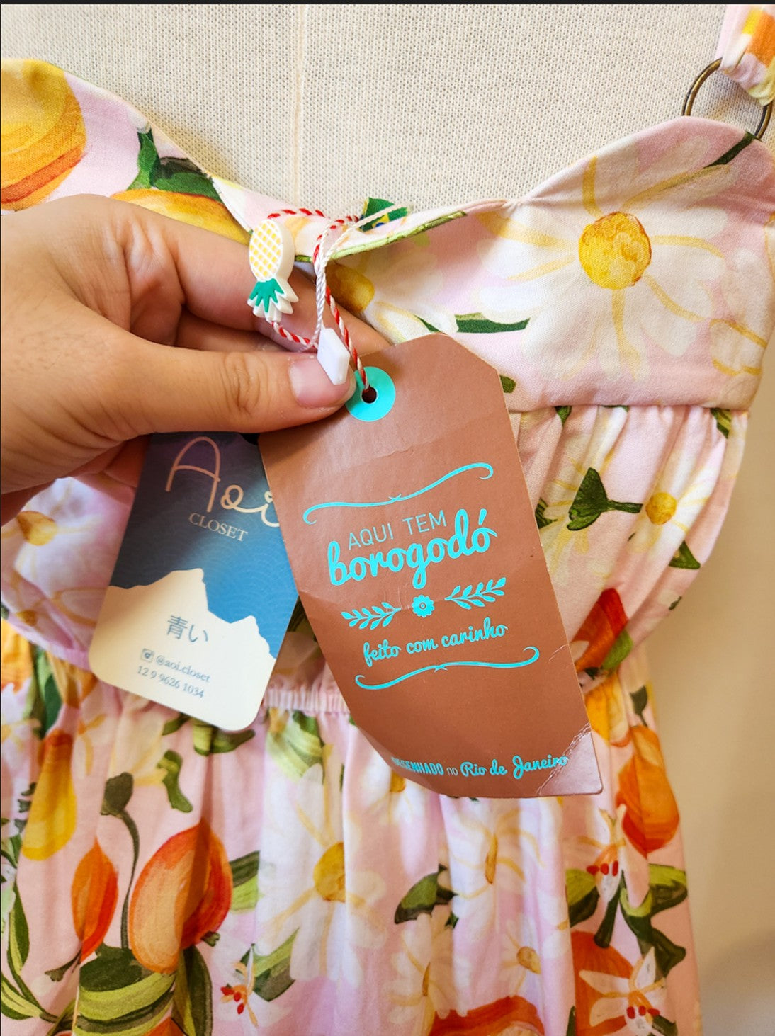 Vestido Farm Curto Sonho de Tangerina