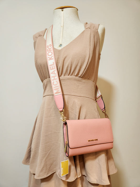 Bolsa Michael Kors Crossbody Rosinha com Creme