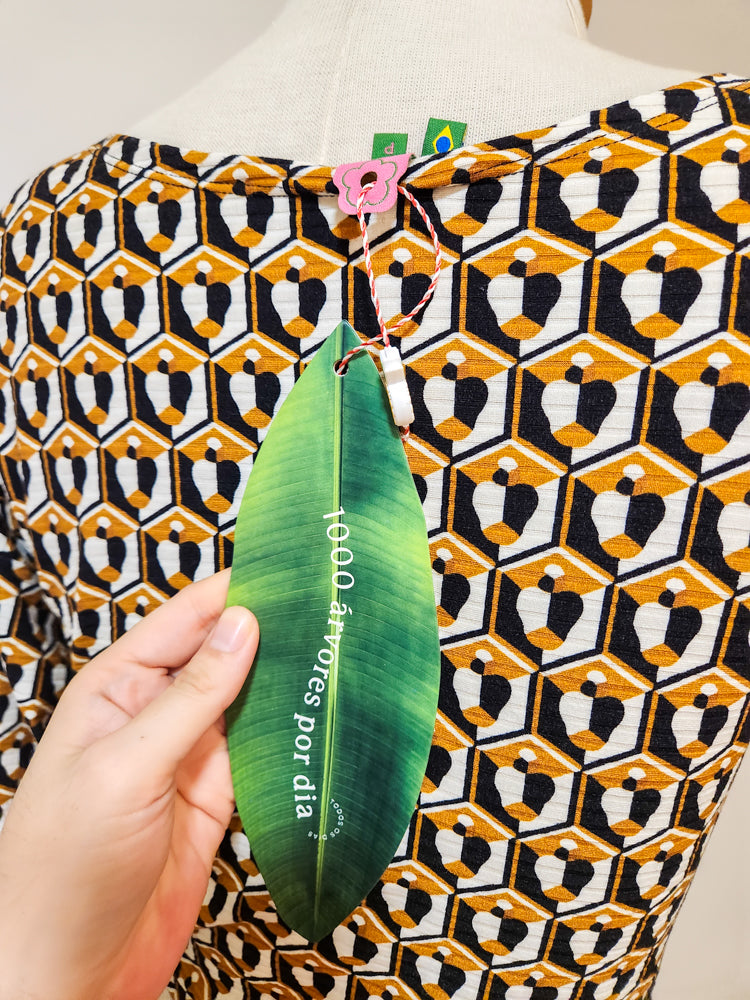 Blusinha Farm Canelada Estampada Cajus