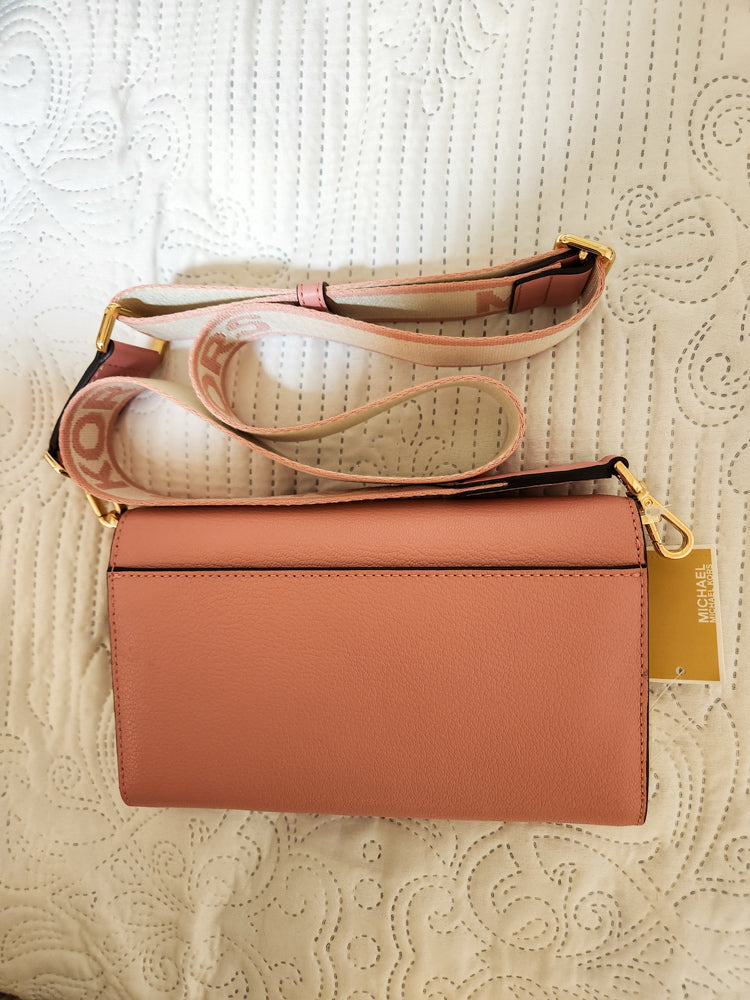 Bolsa Michael Kors Crossbody Rosinha com Creme