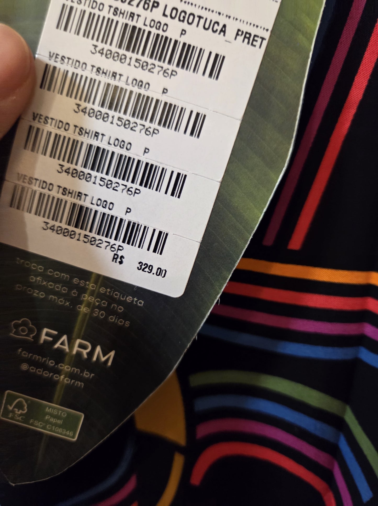 Vestido T-shirt Farm Estampa Tuca