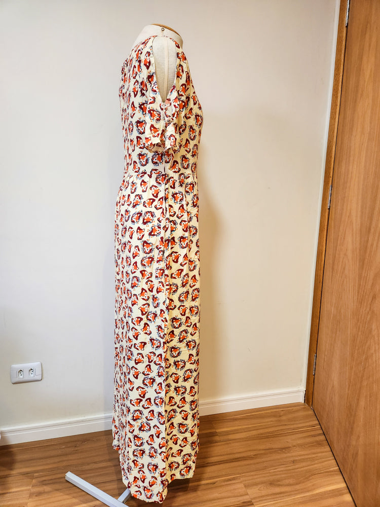 Vestido Kitson Estampa de Raposas