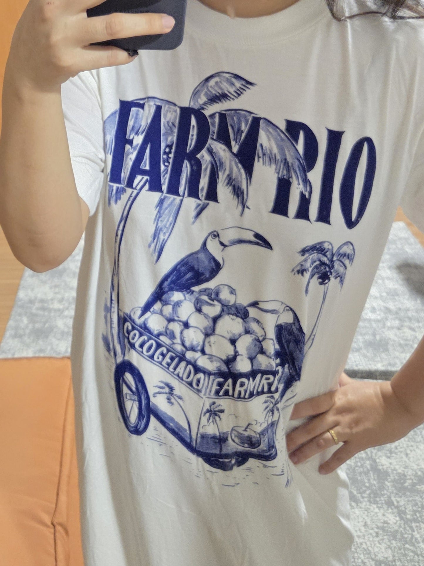 Vestido Farmrio Coco Gelado Azul