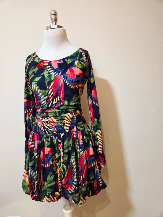 Vestido Farm Modelo Balonê Manga Longa