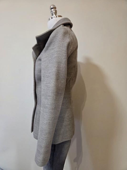 Casaco H&M Lã Batida Cinza