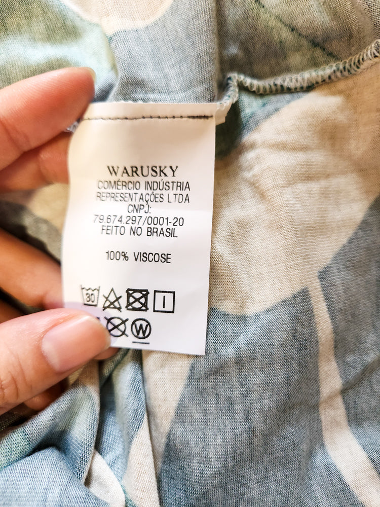 Vestido W Space Folhagens em Viscose