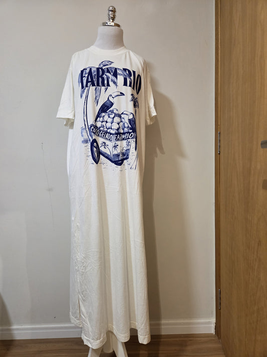 Vestido Farmrio Coco Gelado Azul