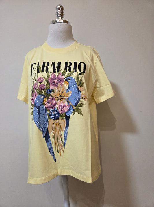 Camiseta Farm Fit Flores e Pássaros