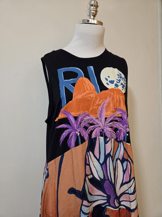 Vestido Farm Cropped Rio Vertical