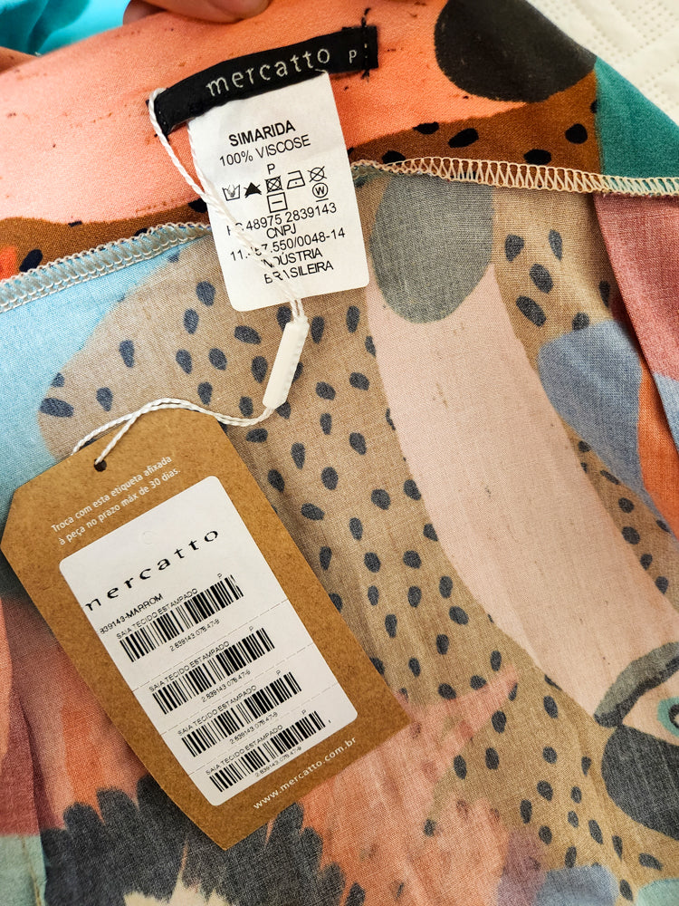 Saia Mercatto Transpassada Estampada