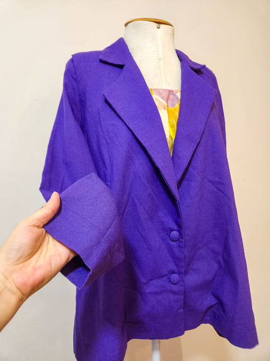 Blazer Farm Roxo com Botões Encapados