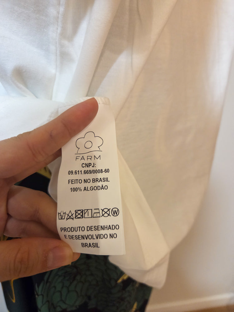 Camiseta Farm Estampa Feirinha Branca