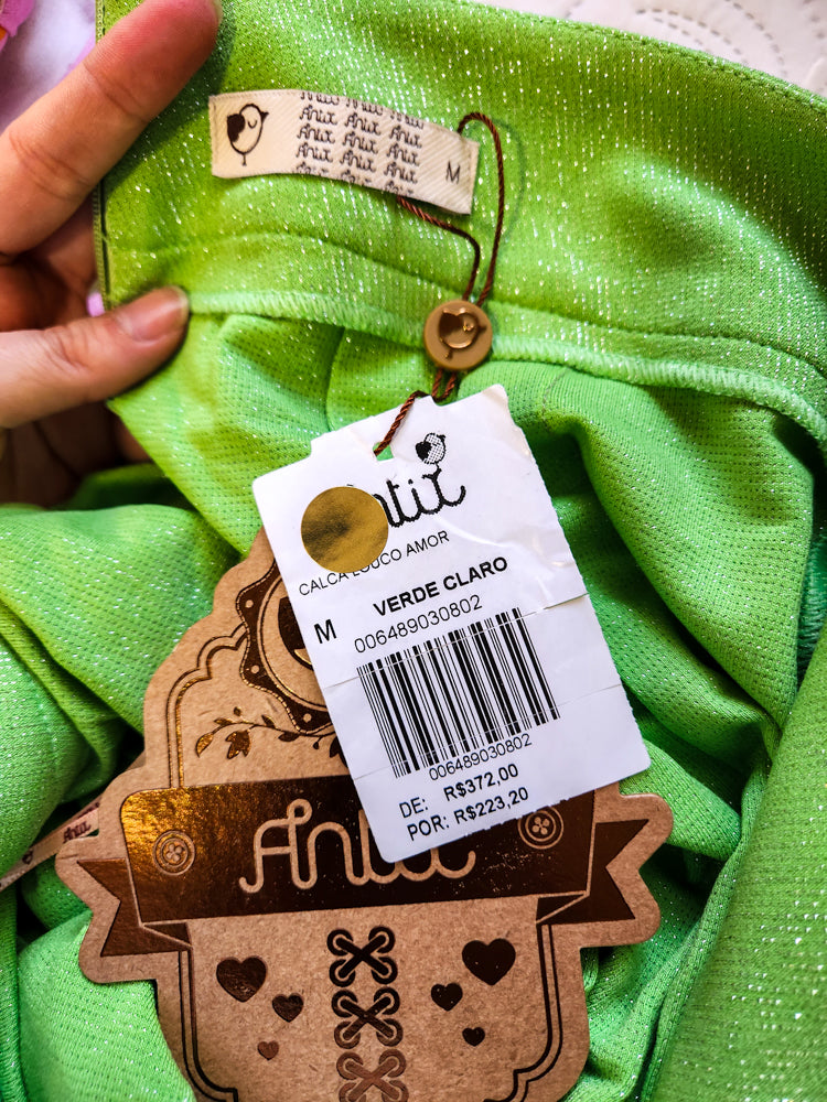 Calça Antix Pantalona Verde - Louco Amor