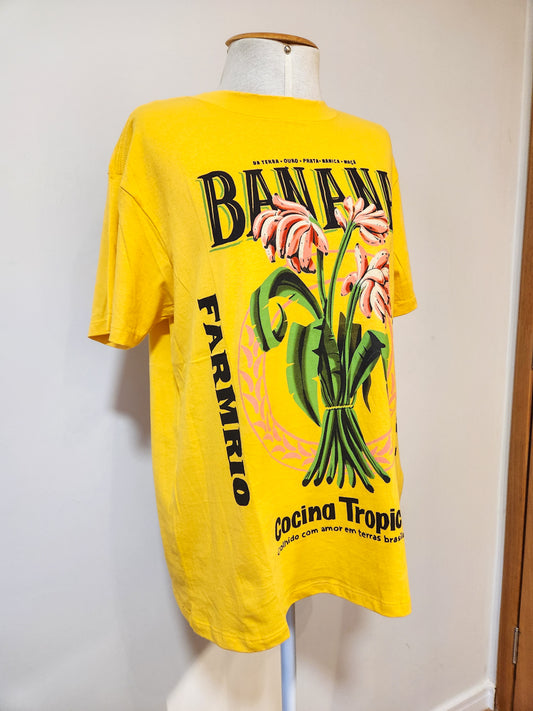 Camiseta Farm Banana Cocina Tropical Amarelo