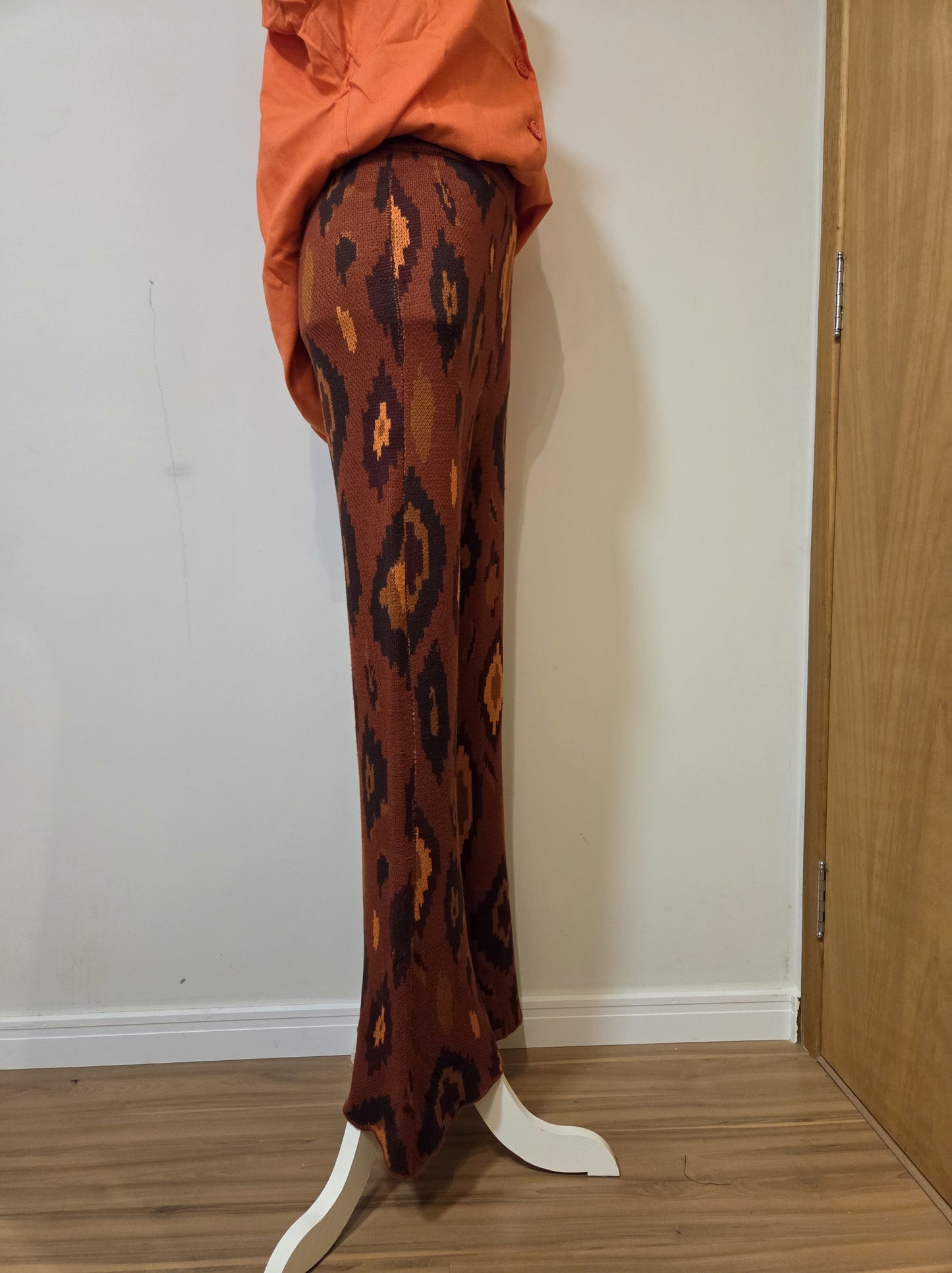 Calça Farm Flare Tricot Geométrica