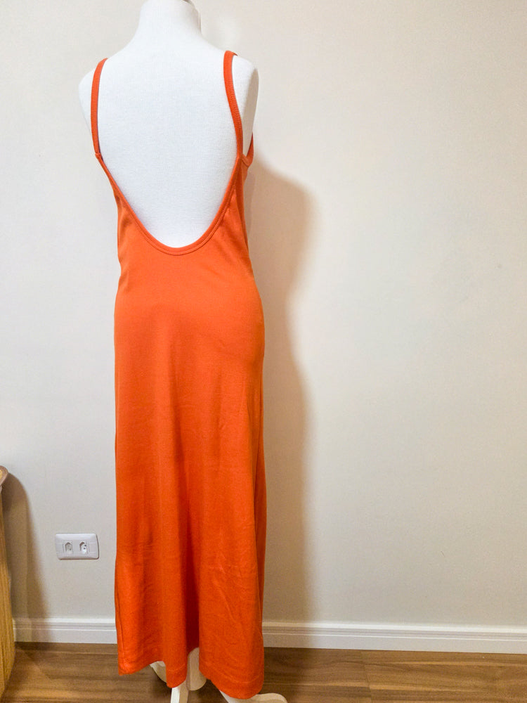 Vestido Farm Laranja Canelado Tucano
